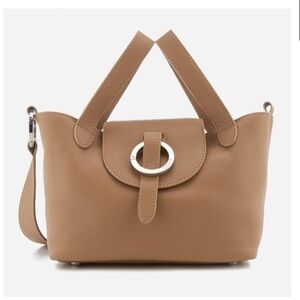 Meli Melo Rose Thela Cafe Latte Brown Leather Boho Hobo Purse Bag